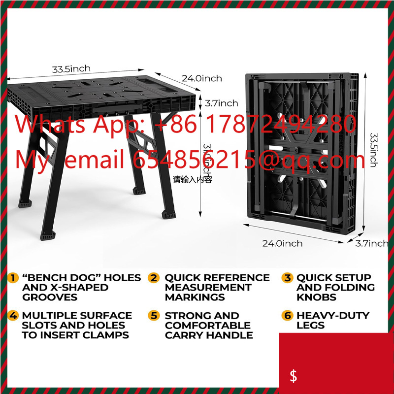 Workbench Portable Fold - 간편 설치 휴대용 접이식 작업대, 가벼운