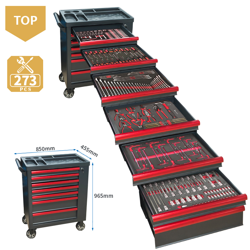 Workshop Tools Car - 7단 서랍 공구 트롤리, 273개 EVA