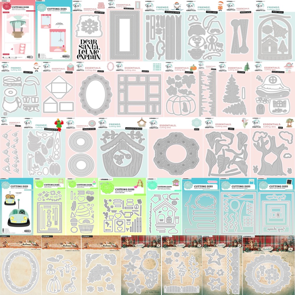 Tap Die Set - 크리스마스 금속 컷 다이 및 스탬프,