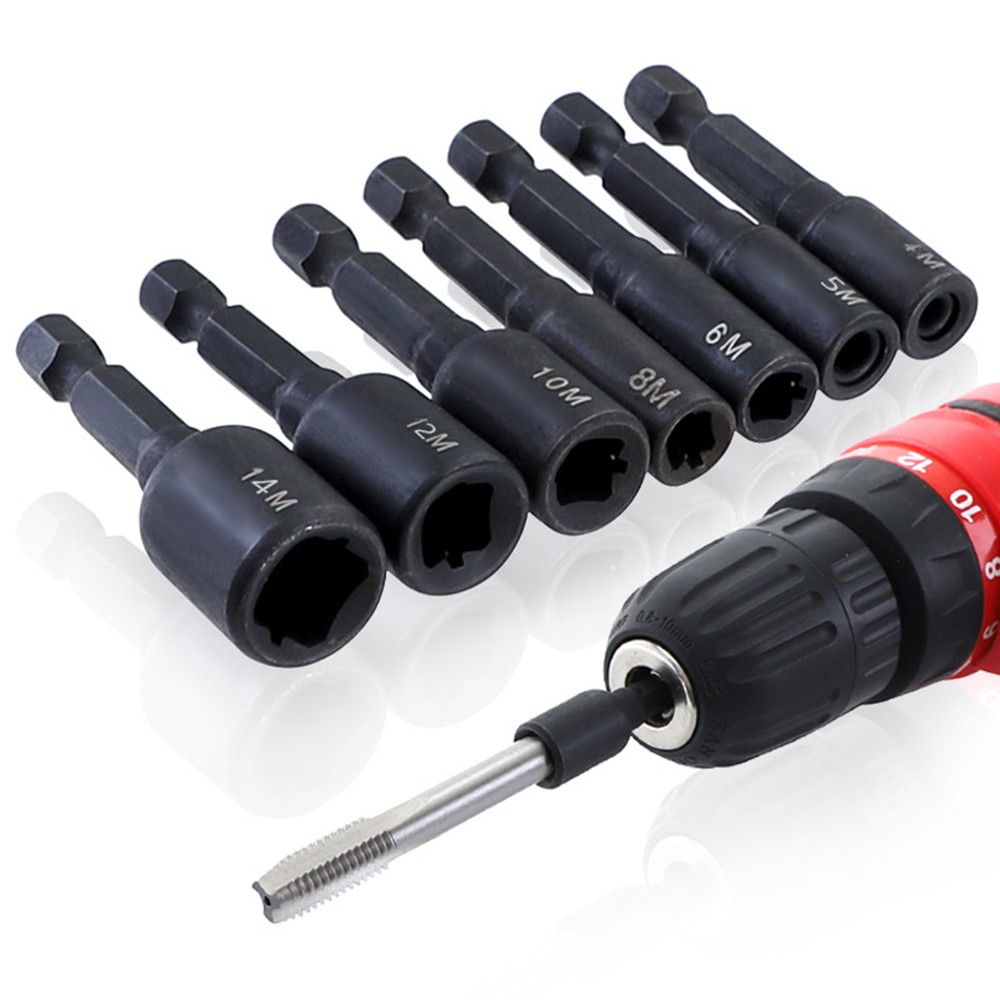 6pcs 탭 다이 소켓 어댑터 1/4 ''육각 섕크 기 - Tap Die Set 리뷰 및 가격