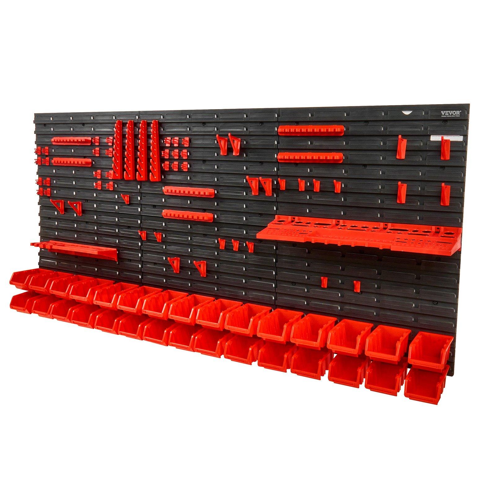 벽걸이형 30칸 플라스틱 부품 정리대, 패널이 있는 하 - Workshop Tools Storage 리뷰 및 가격
