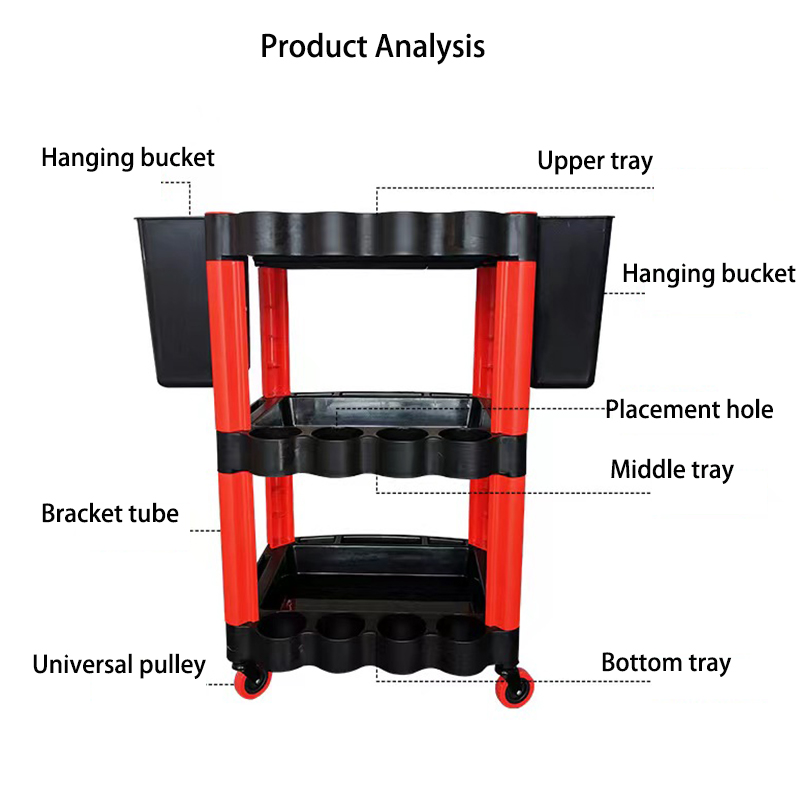 자동차 수리 WashTool 보관 자동차 3 단 트롤리 - Workshop Tools Car 리뷰 및 가격