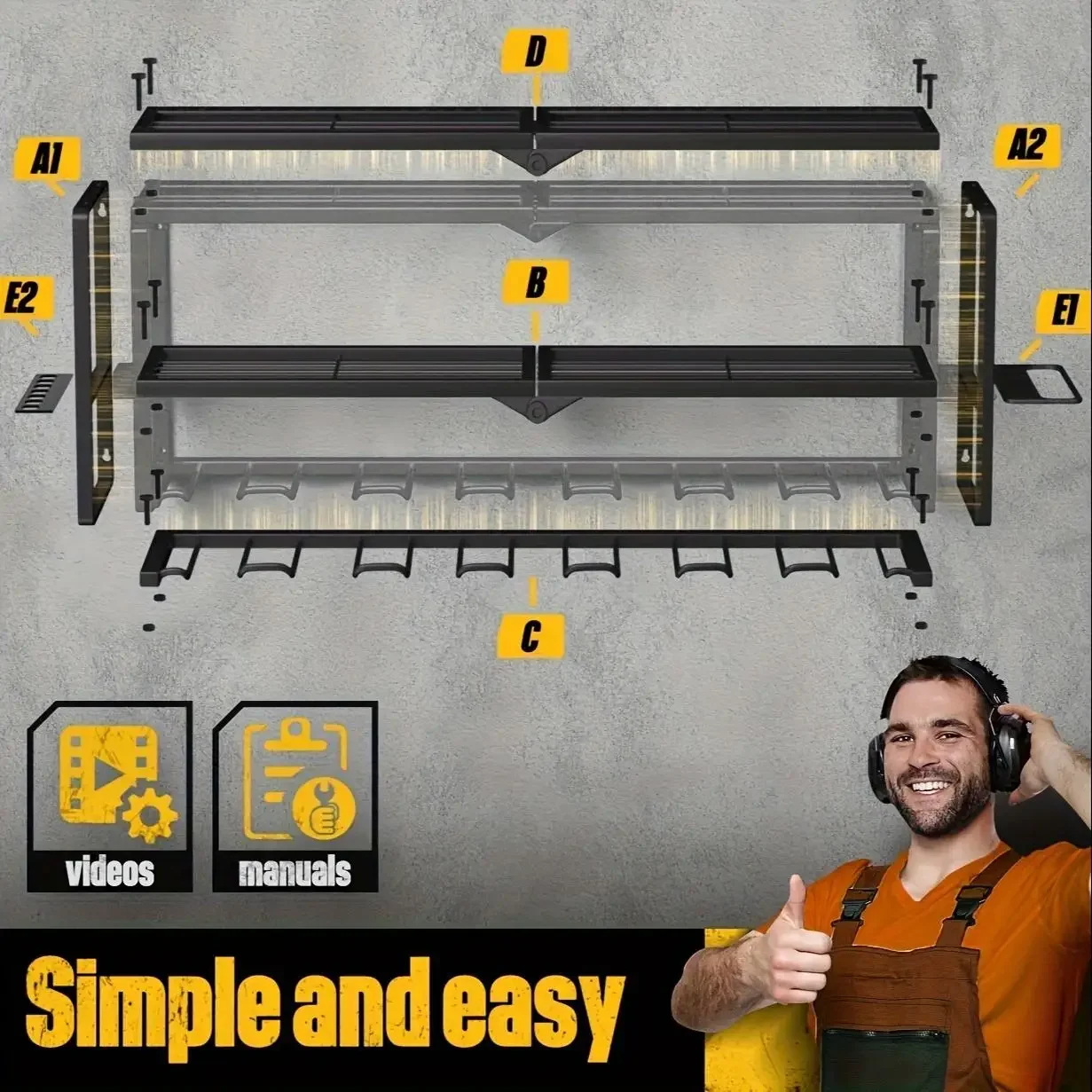 헤비 듀티 금속 전동 공구 정리대 벽걸이형 전기 드릴  - Workshop Tools Storage 리뷰 및 가격