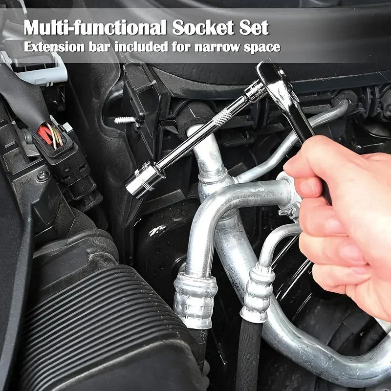 46피스 드라이브 소켓 세트 1/4인치 라쳇 렌치 세트 - Workshop Tools Car 리뷰 및 가격