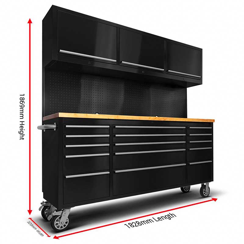 바퀴 달린 공구함 72인치 클리어런스 차고용 공구 캐비 - Workshop Tools Bench 리뷰 및 가격